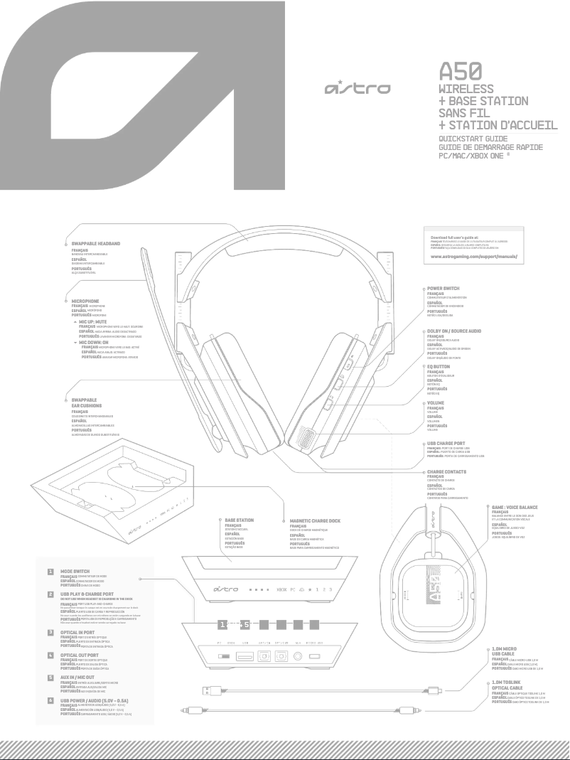 Image de la première page du manuel de l'appareil A50 Wireless