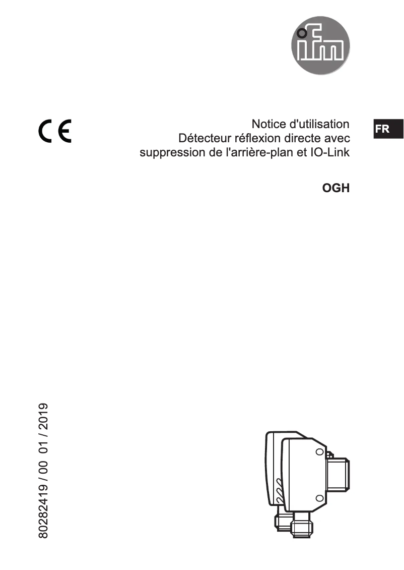 Page 1 de la notice Manuel utilisateur IFM OGH380