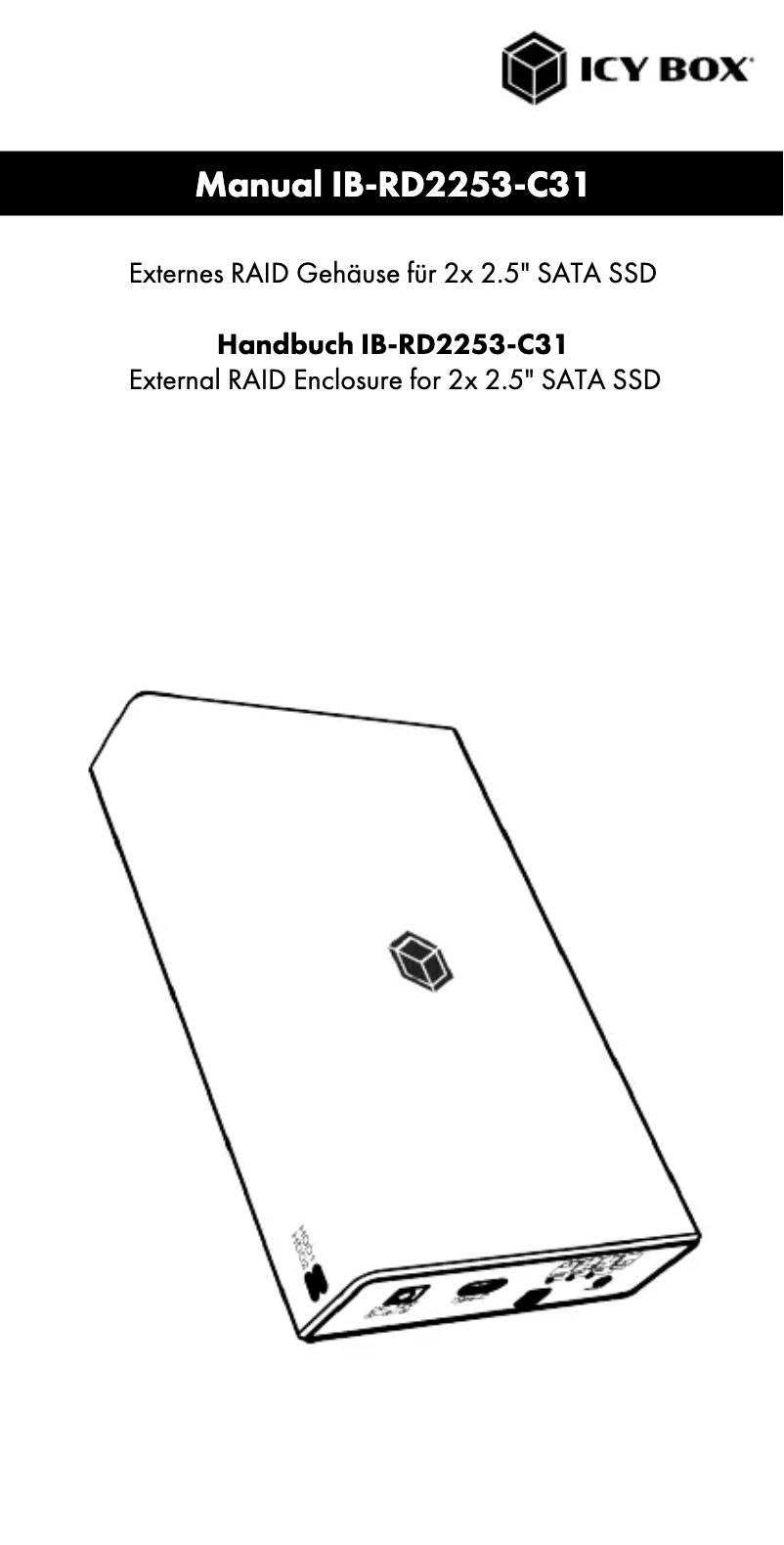 Página 1 del manual Manual de usuario Icy Box IB-RD2253-C31