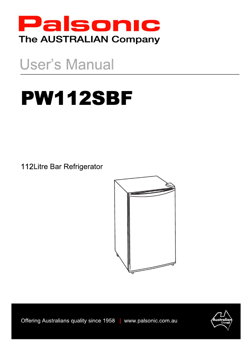 Image de la première page du manuel de l'appareil PW112SBF