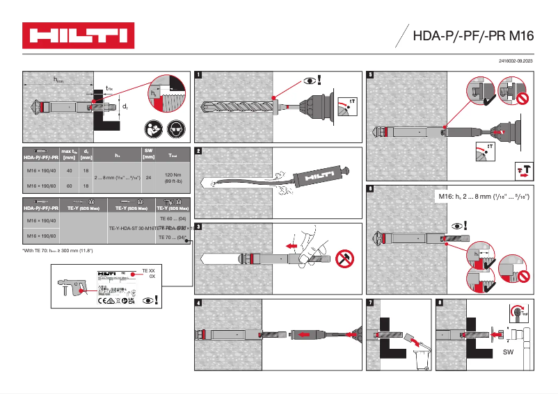 Página 1 del manual Manual de usuario Hilti HDA-P