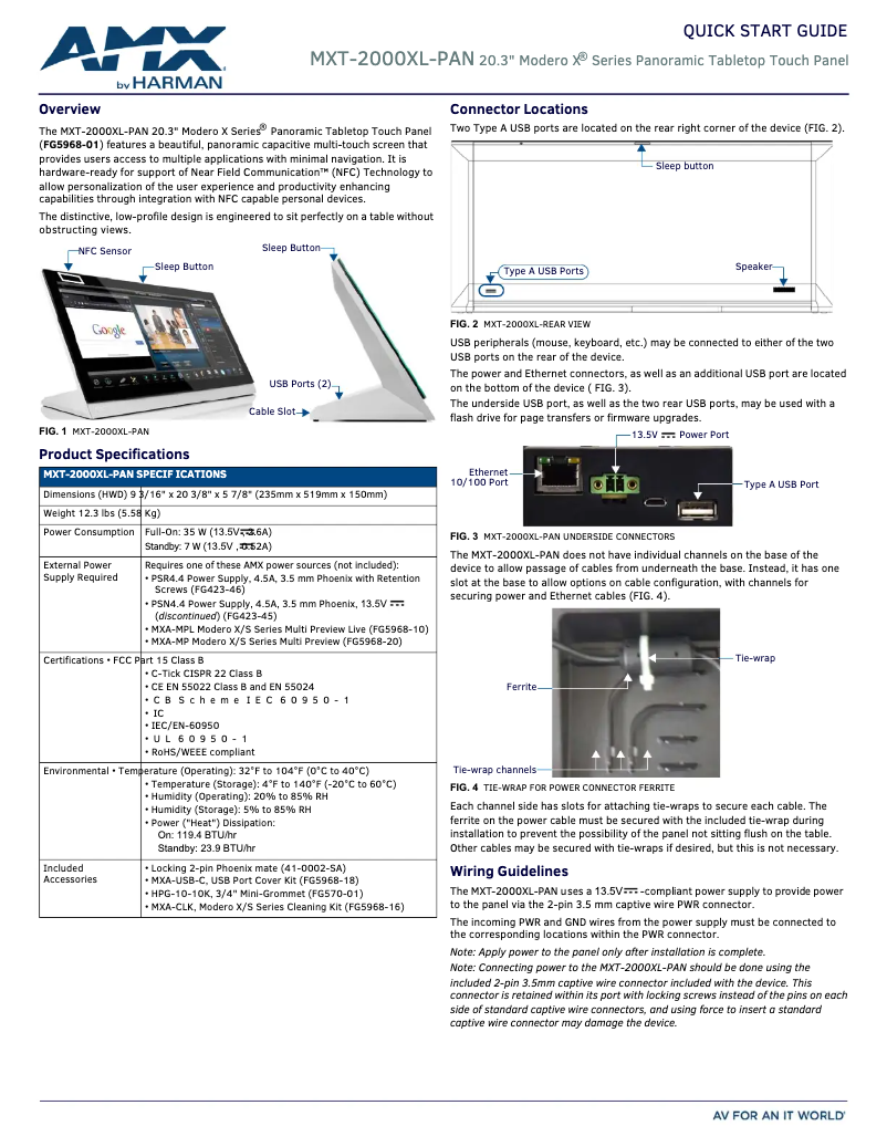 Image de la première page du manuel de l'appareil MXT-2000XL-PAN-NC