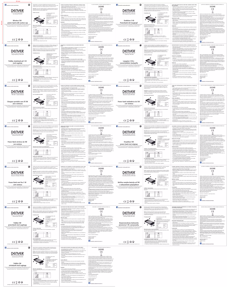 Page n°1 - Manuel utilisateur Denver PBQ-4000