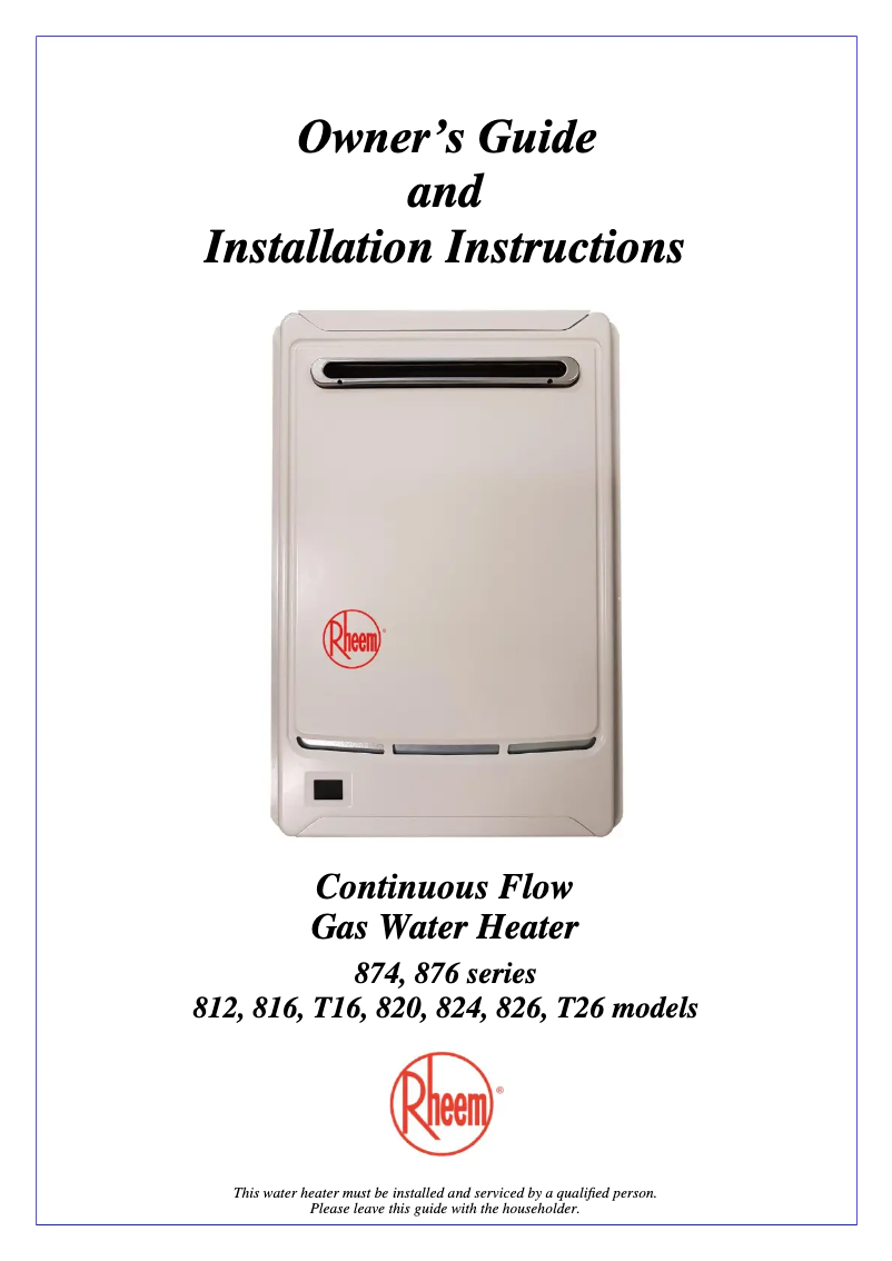 Image de la première page du manuel de l'appareil 874T16PF