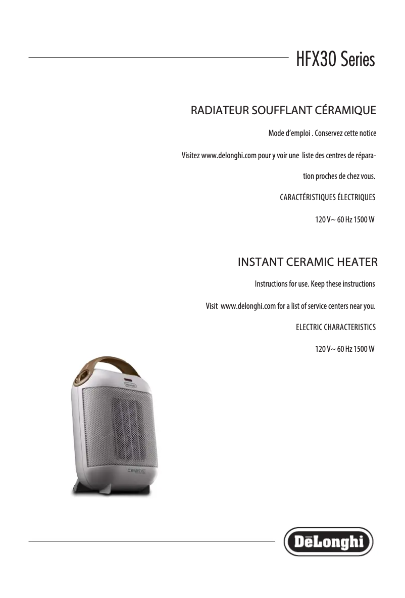 Imagen de la primera página del manual del dispositivo HFX30C15.G
