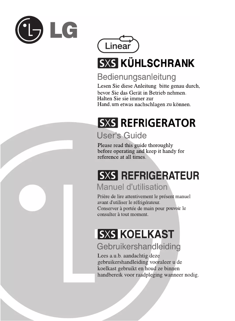 Image de la première page du manuel de l'appareil GC-L207TLJV