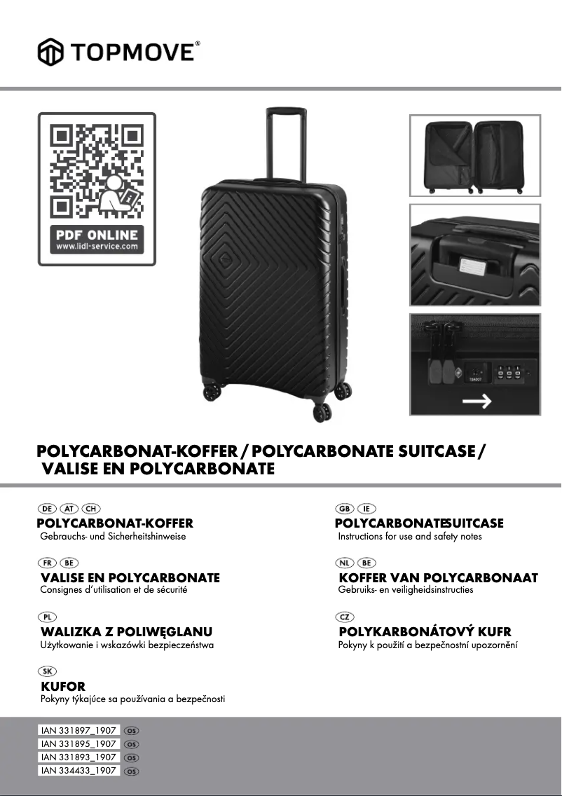 Página 1 del manual Manual de usuario Topmove IAN 284698