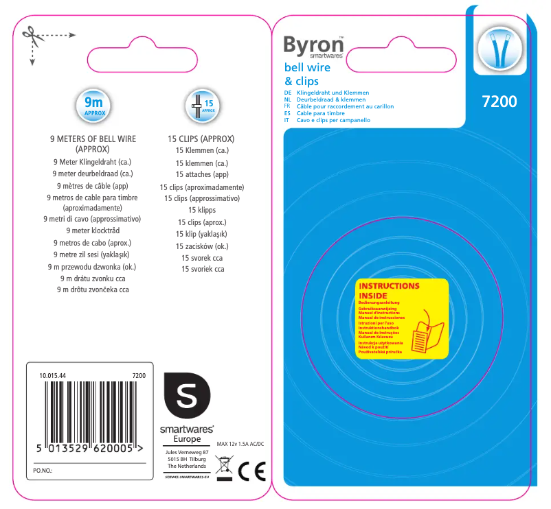 Page 1 de la notice Manuel utilisateur Byron 7200