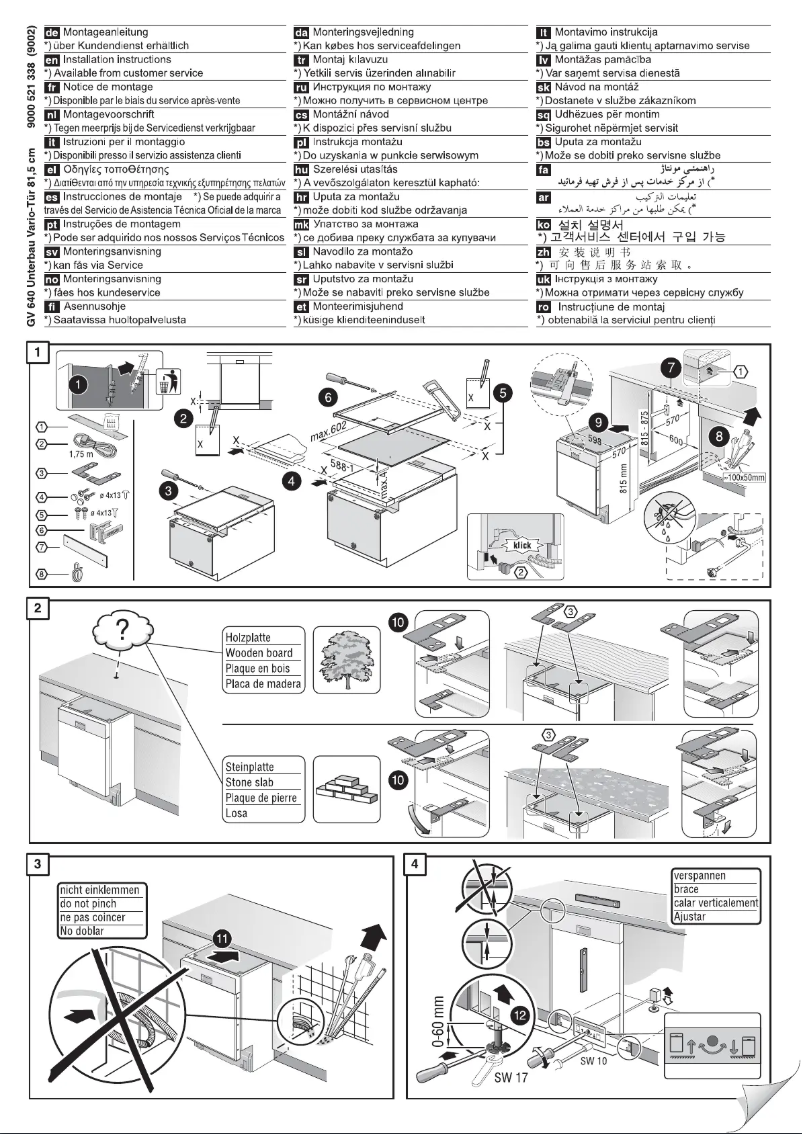 Page n°1 - Guide d'installation Siemens SN36N230EU