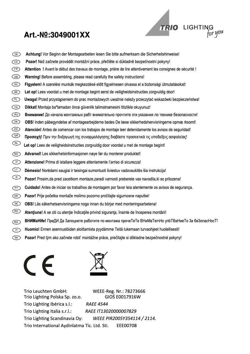 Image de la première page du manuel de l'appareil Dover 304900142