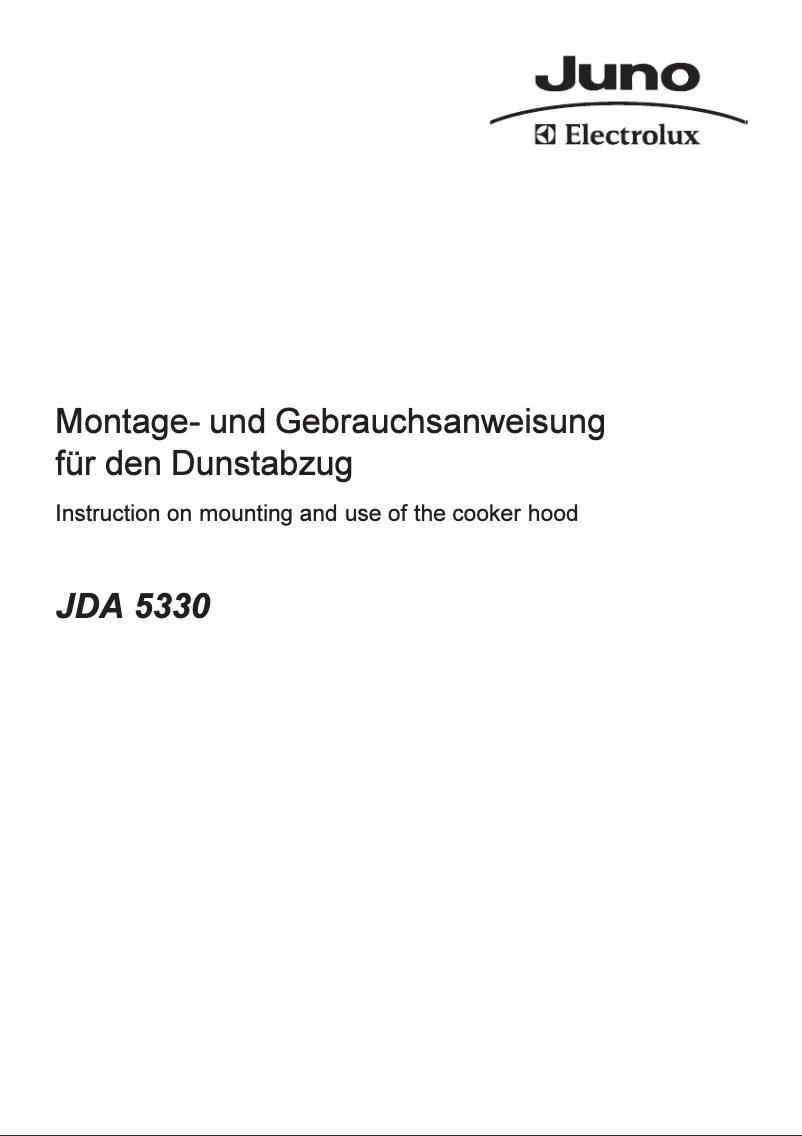 Page 1 de la notice Manuel utilisateur Juno Electrolux JDA5330W