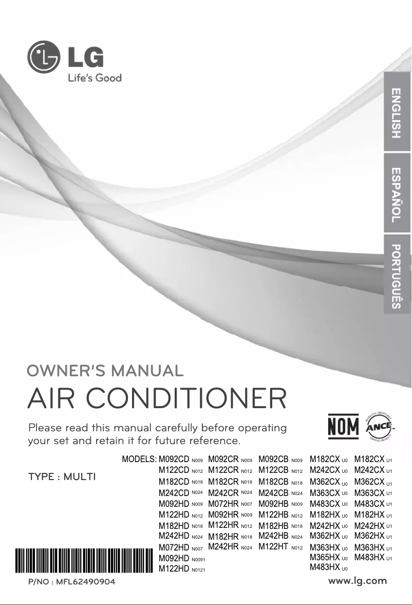 Page 1 de la notice Manuel utilisateur LG M182CB