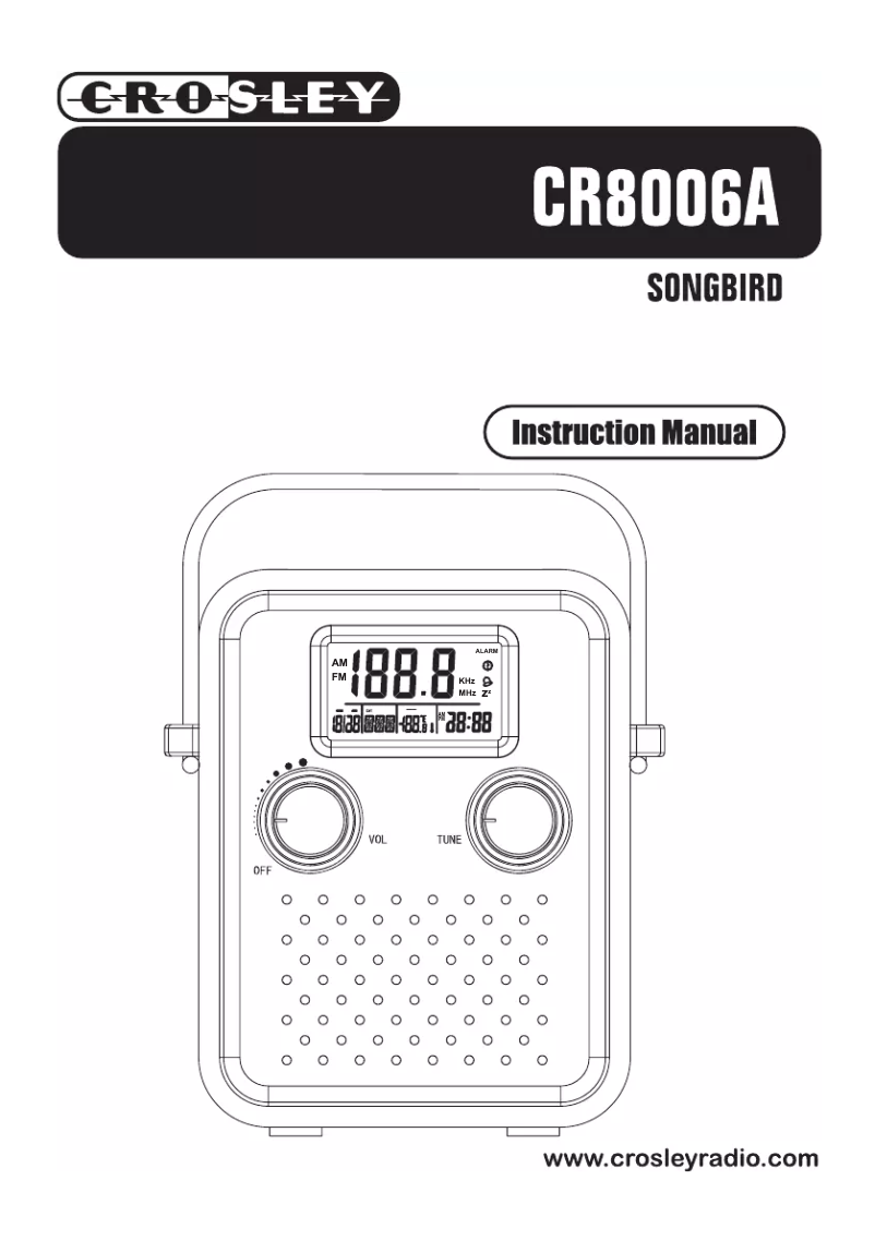Page 1 de la notice Manuel utilisateur Crosley CR8006A Songbird