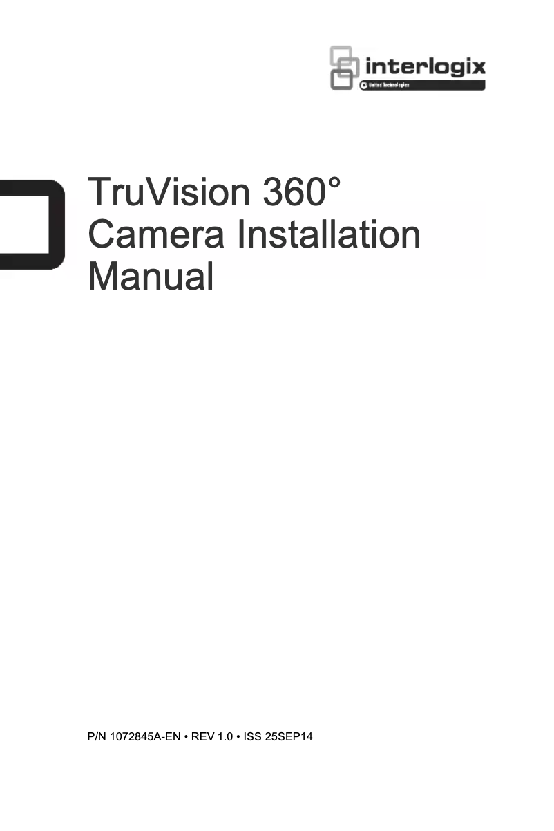 Imagen de la primera página del manual del dispositivo TruVision TVF-3101