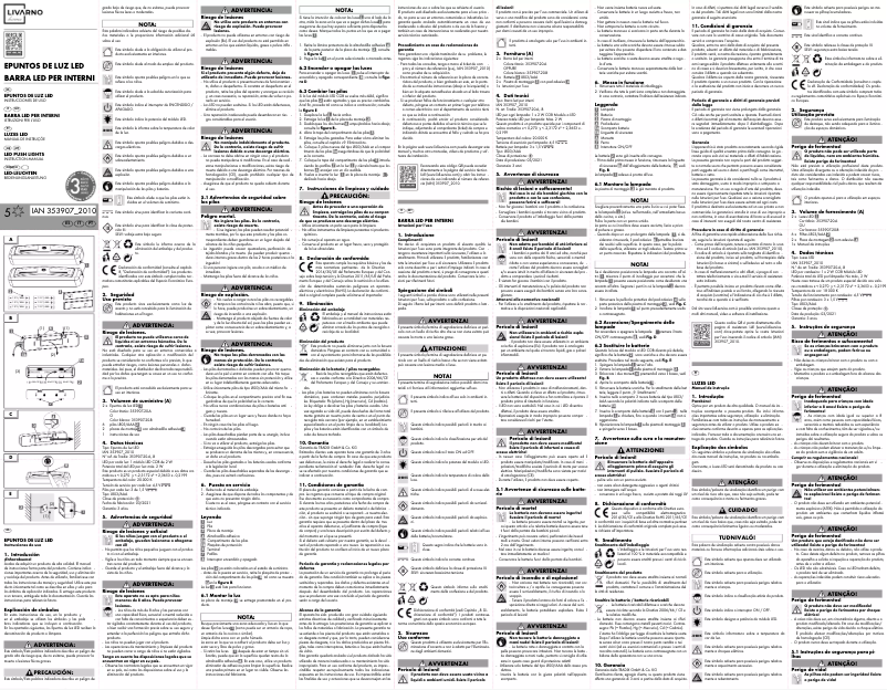 Page 1 de la notice Manuel utilisateur Livarno Lux IAN 353907