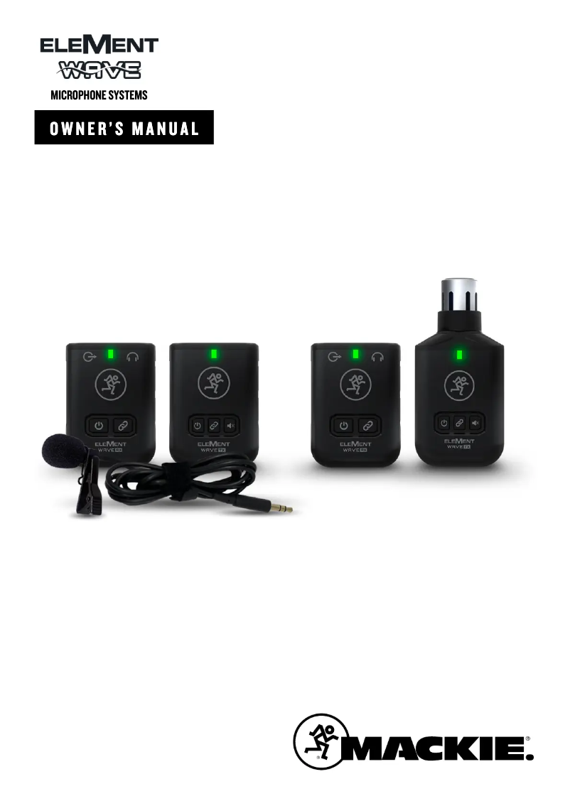 Page n°1 - Manuel utilisateur Mackie EleMent Wave XLR