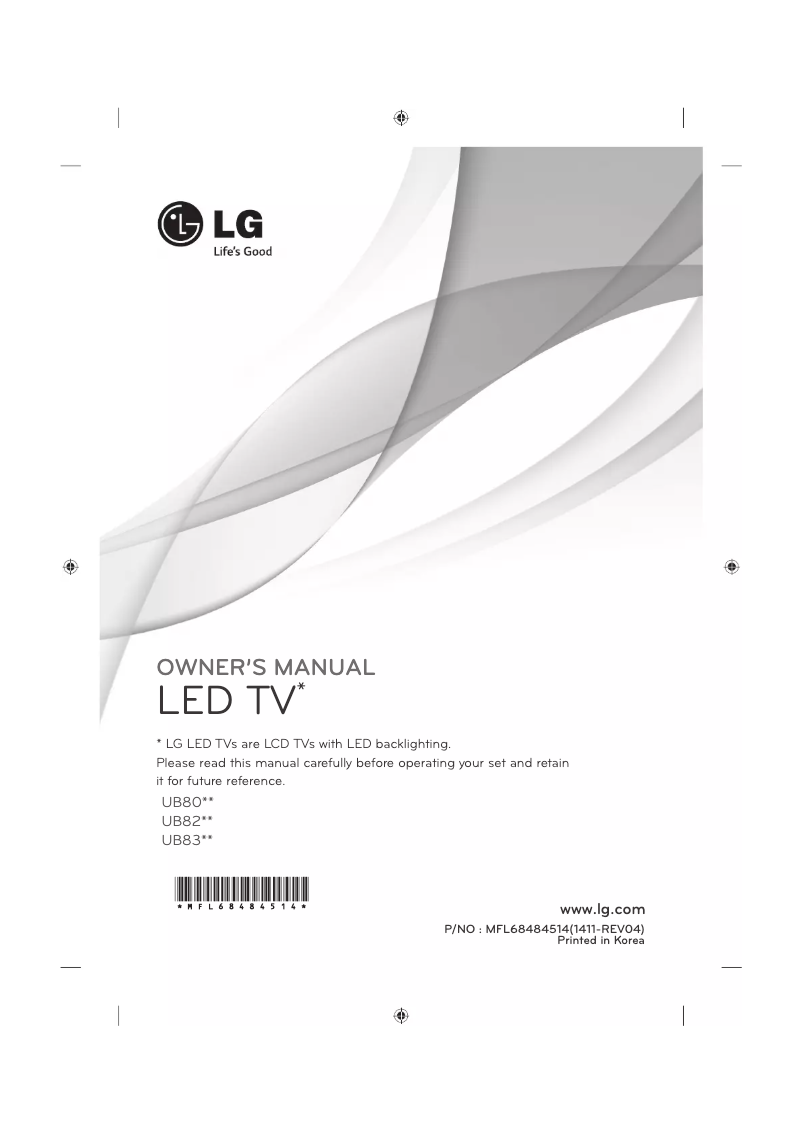 Page n°1 - Manuel utilisateur LG UF6959