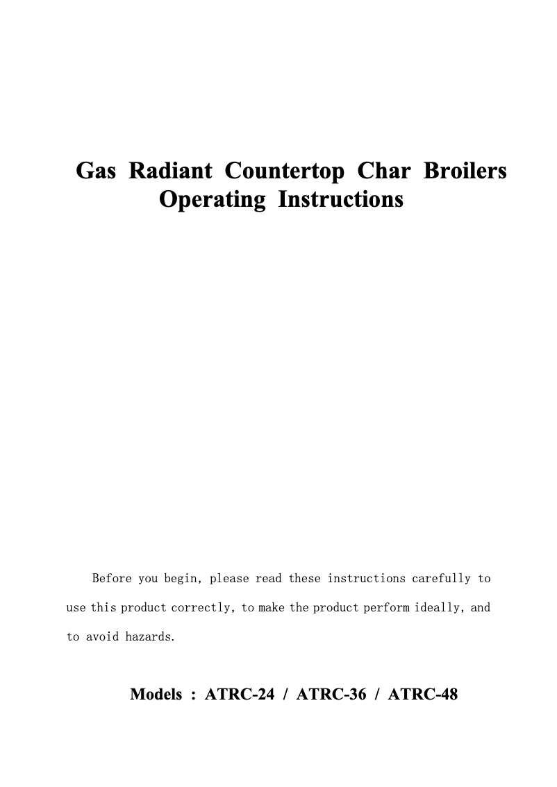Página 1 del manual Manual de usuario Atosa ATRC-48