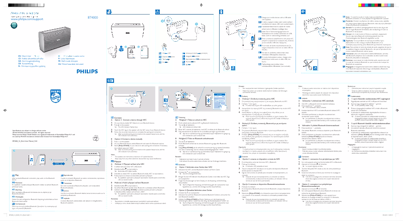 Image de la première page du manuel de l'appareil BT4000W