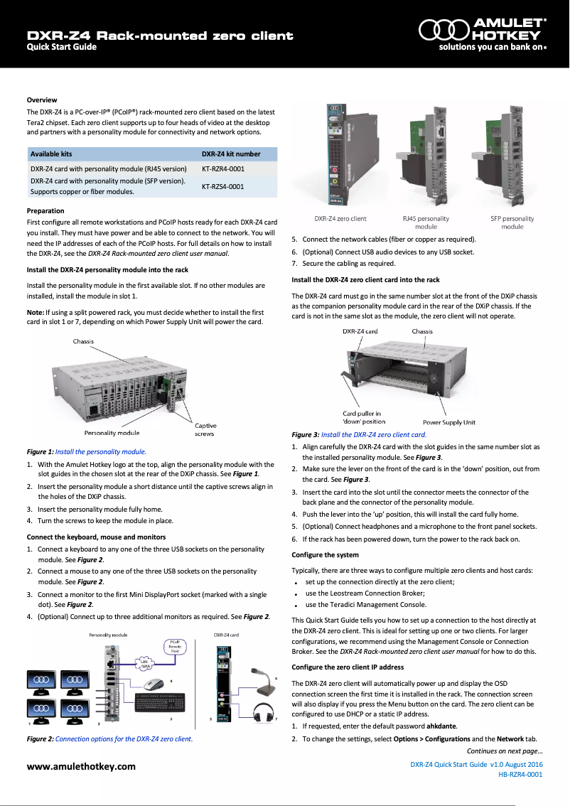 Image de la première page du manuel de l'appareil DXR-Z4