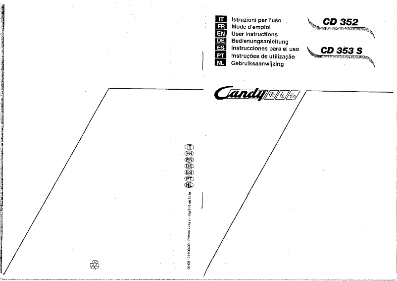 Page n°1 - Manuel utilisateur Candy LS CD 352