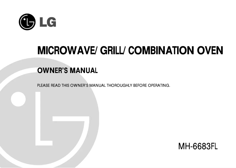 Page 1 de la notice Manuel utilisateur LG MH-6683FL