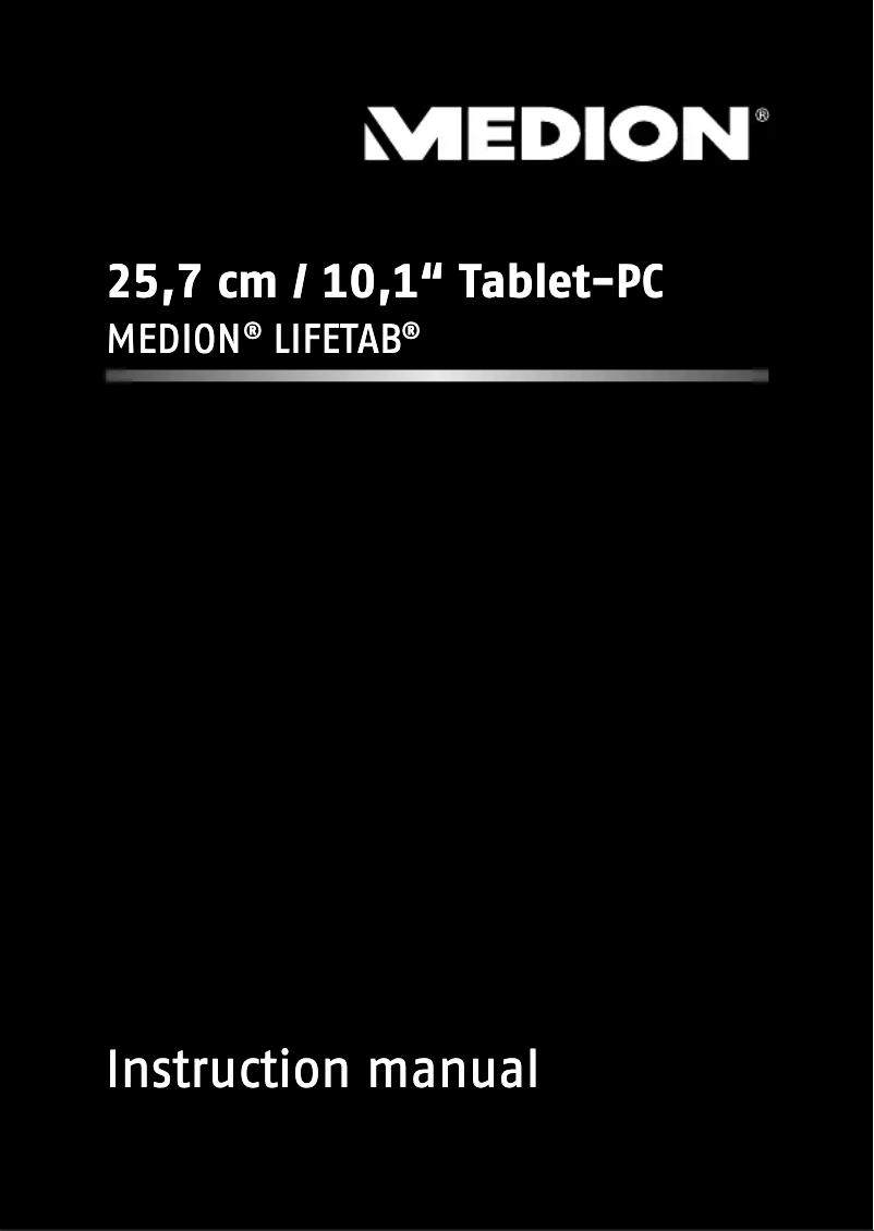 Page n°1 - Manuel utilisateur Medion Lifetab S10346 (MD 98992)