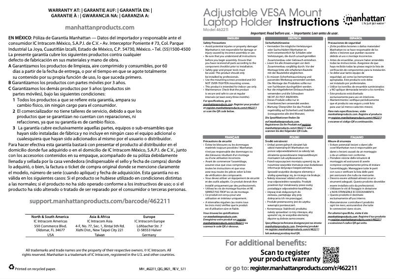 Image de la première page du manuel de l'appareil 462211