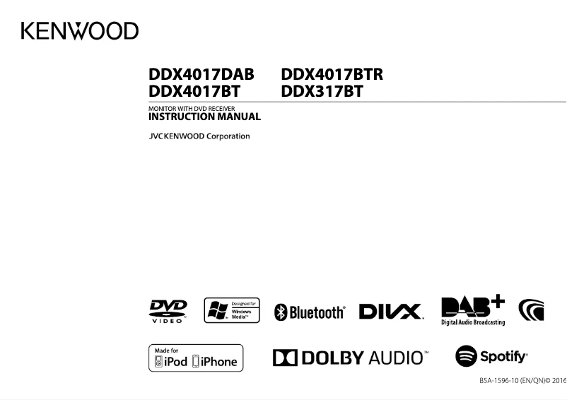 Página 1 del manual Manual de usuario Kenwood DDX4017DAB