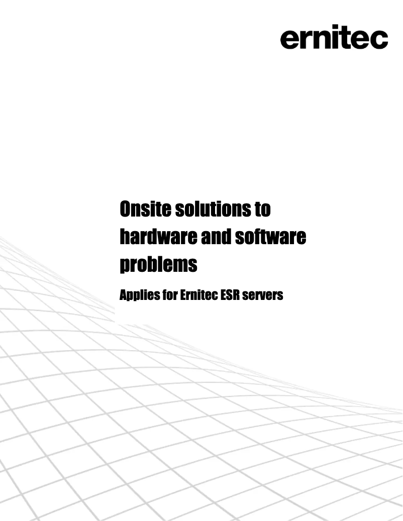 Page 1 de la notice Manuel utilisateur Ernitec CORE-3200R-8R-V4