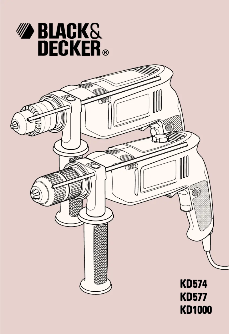 Page 1 de la notice Manuel utilisateur Black & Decker KD1000