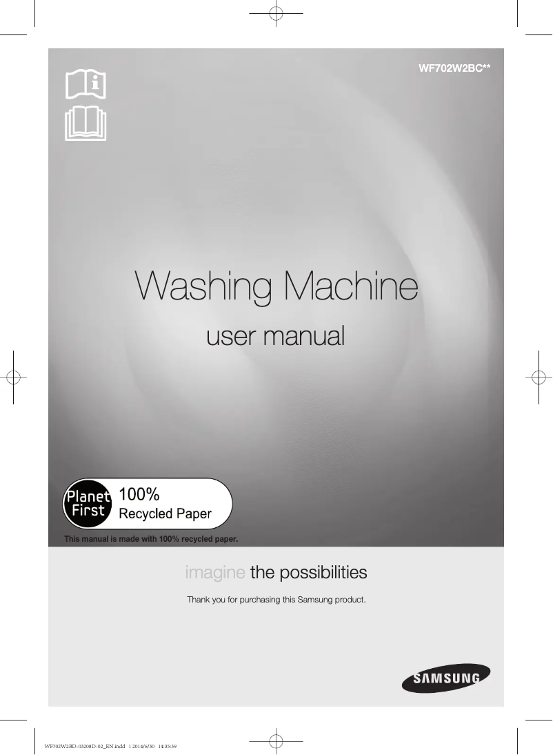 Image de la première page du manuel de l'appareil WF702W2BCWQ