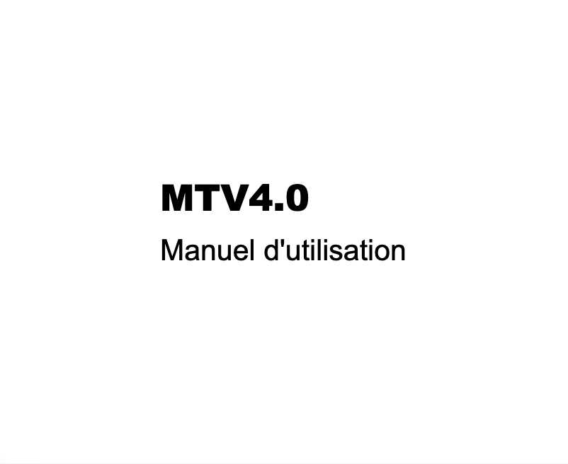 Page 1 de la notice Manuel utilisateur ZTE MTV4.0