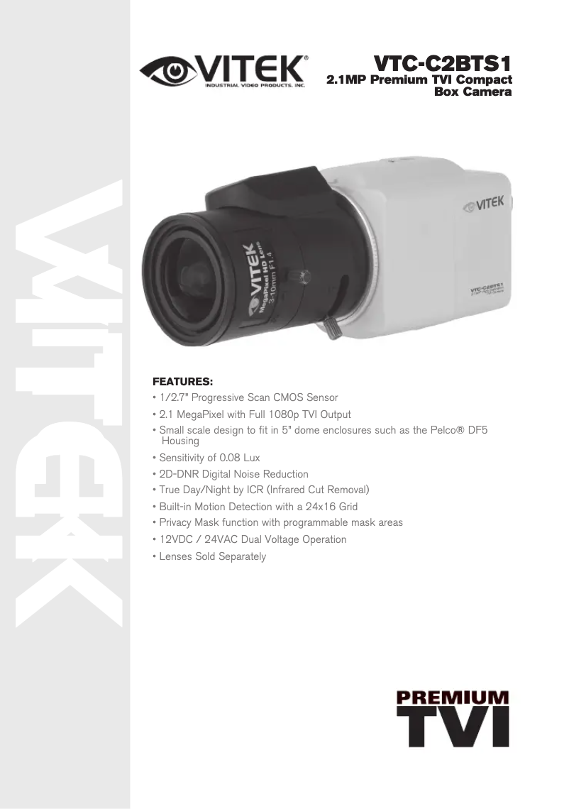 Page 1 de la notice Manuel utilisateur Vitek VTC-C2BTS1