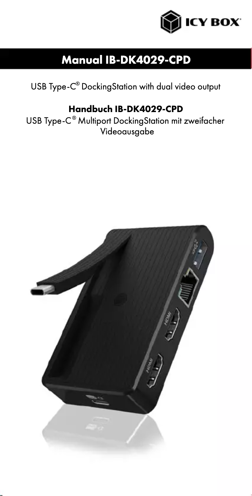 Page n°1 - Manuel utilisateur Raidsonic IB-DK4029-CPD