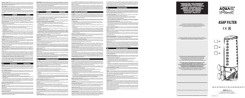 Page n°1 - Manuel utilisateur Aquael ASAP 500