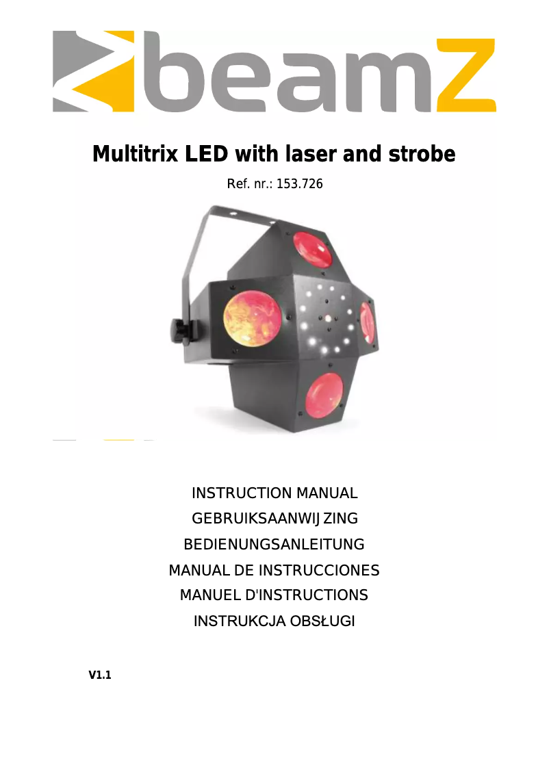 Image de la première page du manuel de l'appareil Multitrix