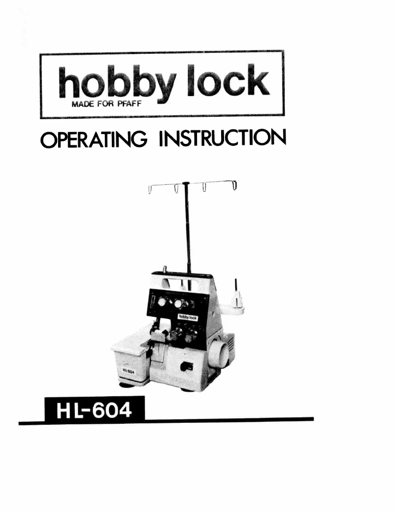 Página 1 del manual Manual de usuario Pfaff hobbylock 604