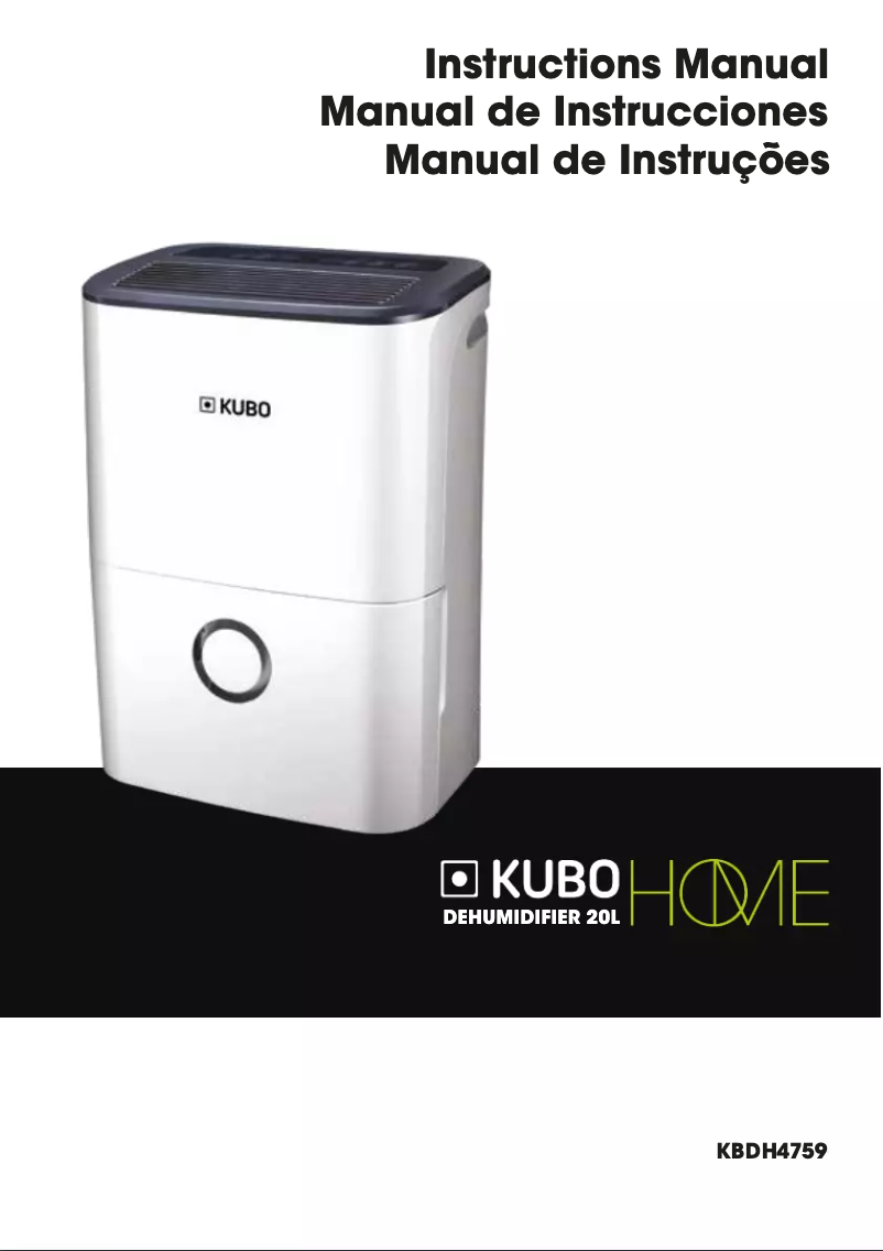 Page 1 de la notice Manuel utilisateur Kubo KBDH4759