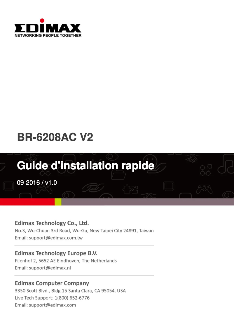 Imagen de la primera página del manual del dispositivo BR-6208AC V2