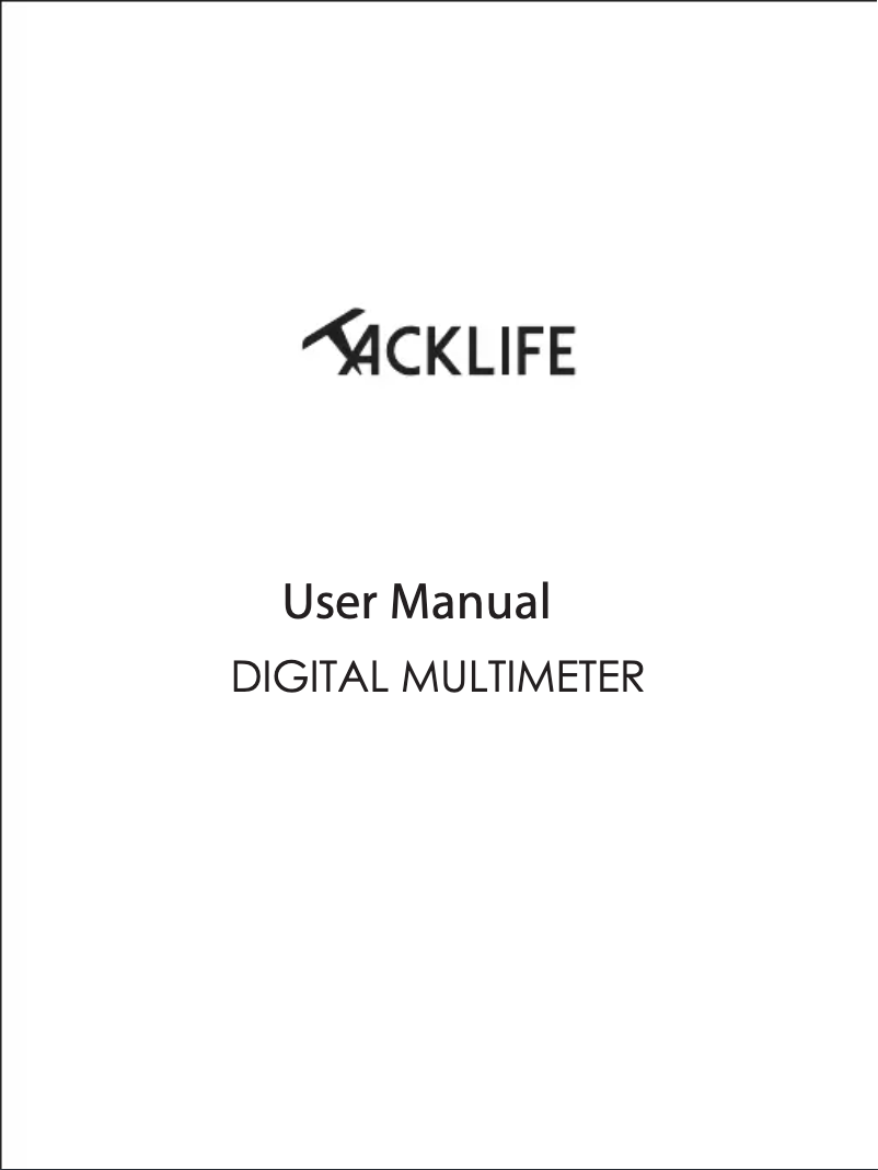 Page n°1 - Manuel utilisateur Tacklife DM01M