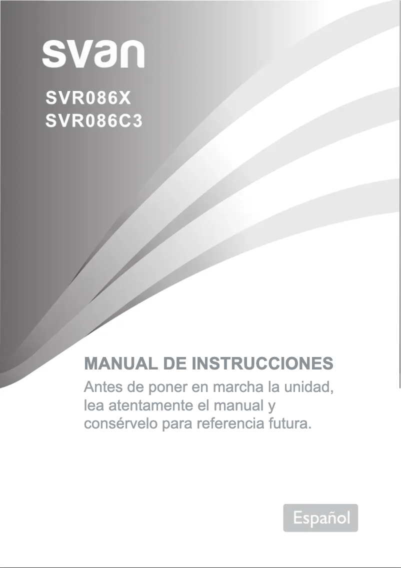 Page 1 de la notice Manuel utilisateur SVAN SVR086X