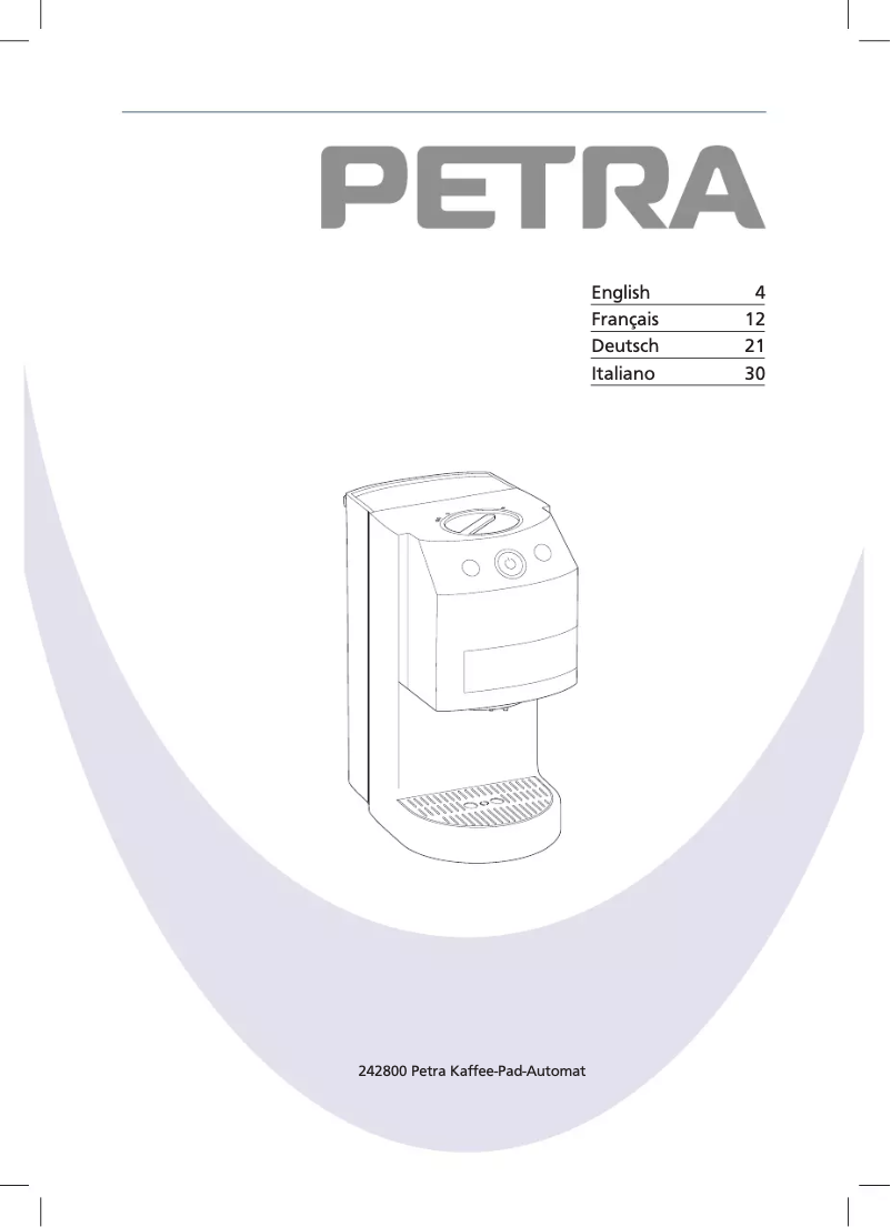 Page 1 of the manual User Manual Petra Electric KM 44.07