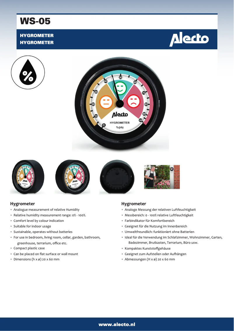 Page n°1 - Manuel utilisateur Alecto WS-05