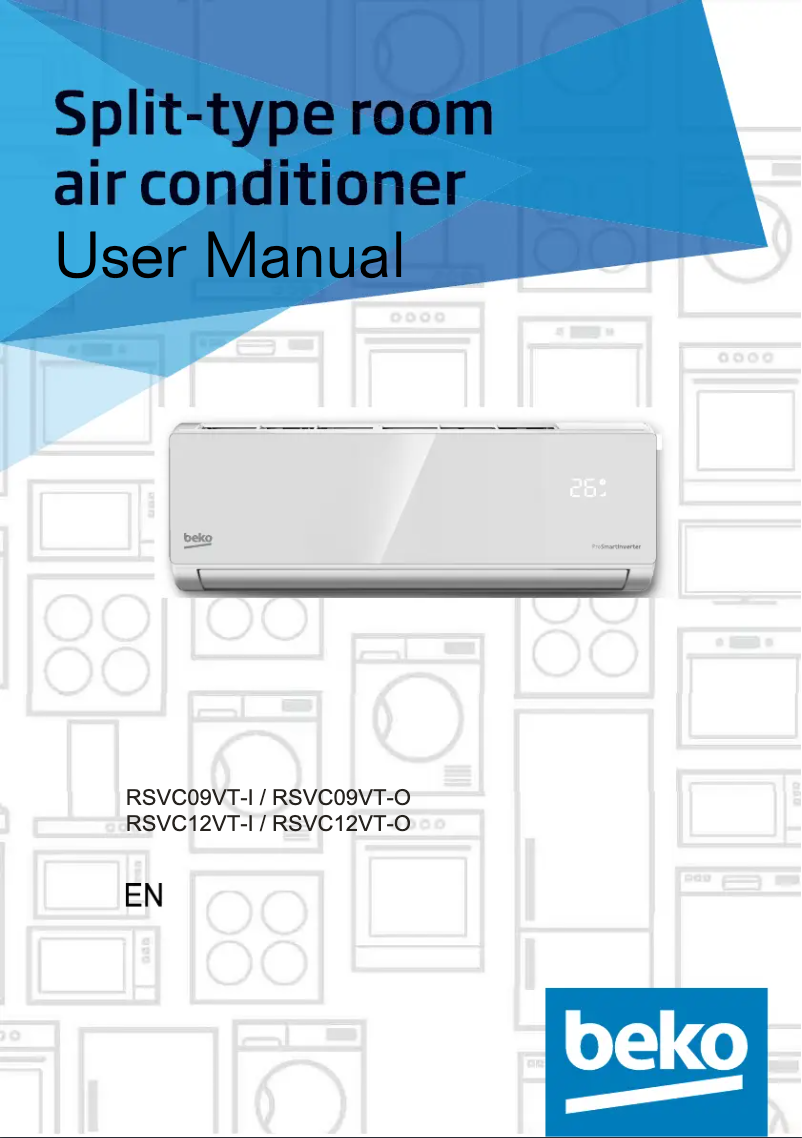 Page 1 de la notice Manuel utilisateur Beko RSVC12VT-I