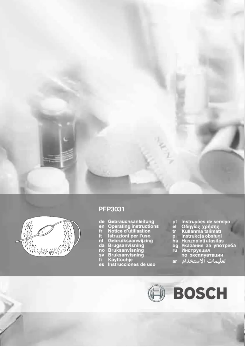 Page n°1 - Manuel utilisateur Bosch PFP3031