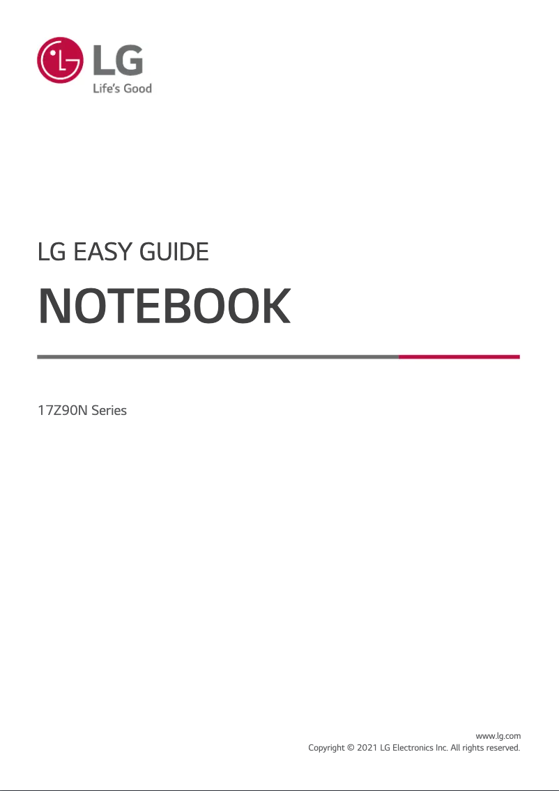 Page n°1 - Manuel utilisateur LG Gram 17Z90N