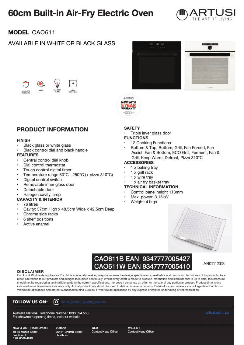 Image de la première page du manuel de l'appareil CAO611