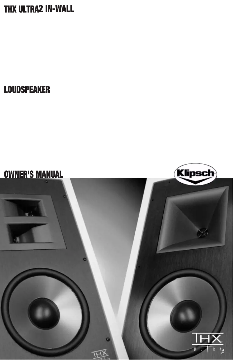 Página 1 del manual Manual de usuario Klipsch KL-7800-THX