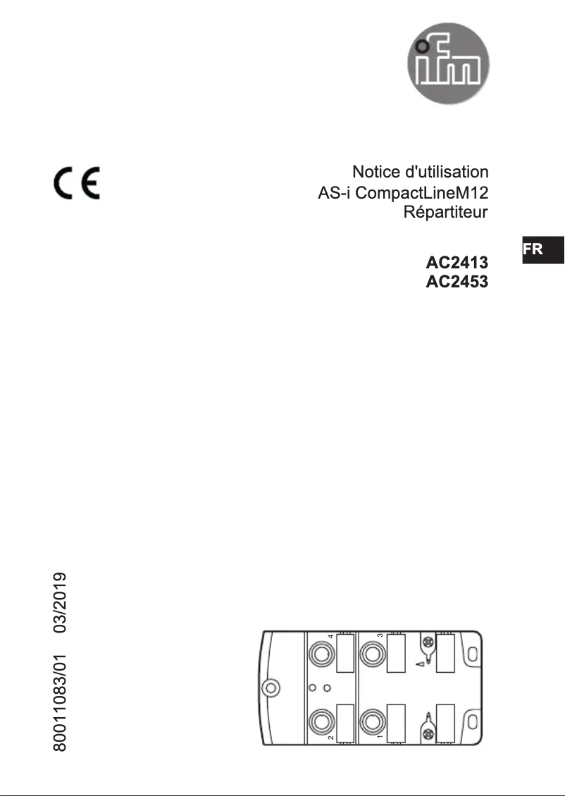 Page n°1 - Manuel utilisateur IFM AC2413